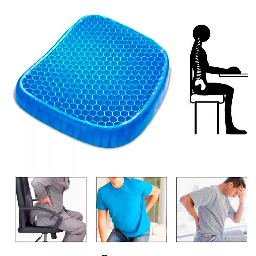 Cojín de Asiento con Gel y Almohada de Soporte Lumbar para Coche y Oficina  - Promart