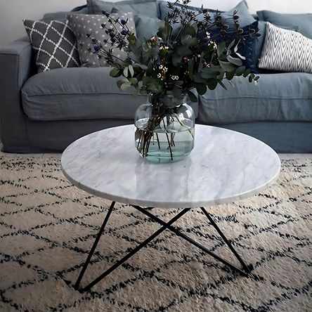 Mesa de Centro Decor Mesas Princess Black Mármol Blanco Mesa de Centro Decor Mesas Princess Black Mármol Blanco