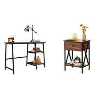 COMBO Velador Kolea + Escritorio Harlen Ventitas Home Gales