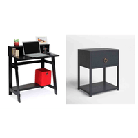 COMBO Velador Vivacious + Escritorio Mérida Ventitas Home Negro