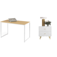 COMBO Velador Deluxe Farrah + Escritorio 110cm Ventitas Home Duna