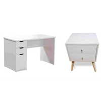 COMBO Velador Vintage + Escritorio Kala Ventitas Home Blanco
