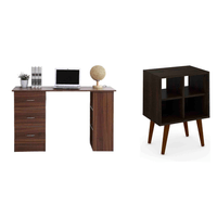 COMBO Velador Kenya + Escritorio Estante Moderno Alaska Ventitas Home Bellota