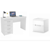 COMBO Velador Shannel + Escritorio Oslo Ventitas Home Blanco