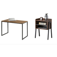 COMBO Velador Bali + Escritorio Industrial 110cm Ventitas Home Gales