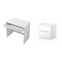 COMBO Velador Shannel + Escritorio Kelin Ventitas Home Blanco