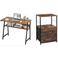 COMBO Velador Luxx + Escritorio Zyon Ventitas Home Caramelo