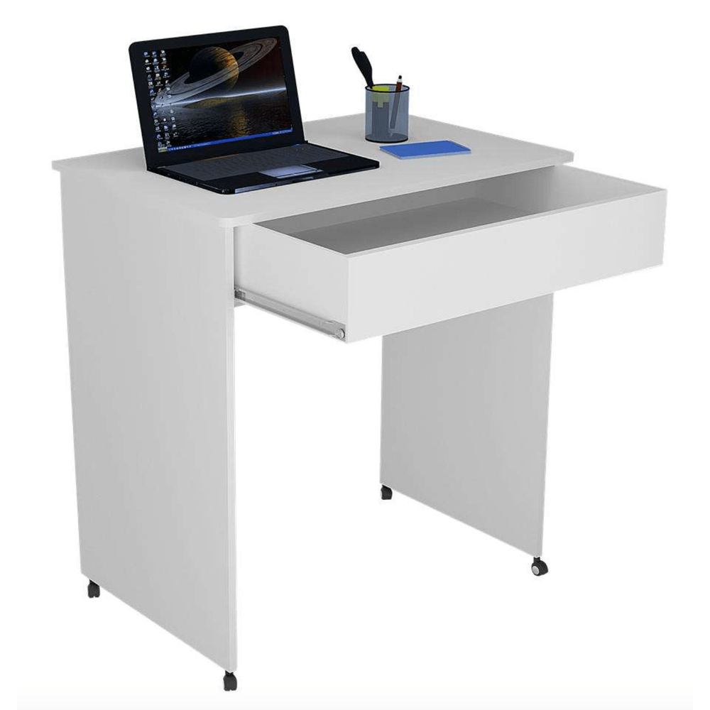 Escritorio para Cómputo Kelin con Garruchas Ventitas Home Blanco Escritorio para Cómputo Kelin con Garruchas Ventitas Home Blanco