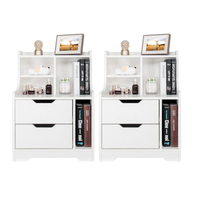COMBO 2 Veladores Mesas de Noche Makia Ventitas Home  Blanco