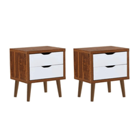 COMBO 2 Veladores Vintage Luna 2 Cajones Ventitas Home Bellota