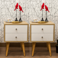 COMBO 2 Veladores Vintage 2 Cajones Ventitas Home  Duna