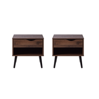 COMBO 2 Veladores Vintage Premium Suiza Ventitas Home Bellota y Negro
