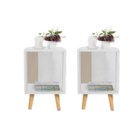 COMBO 2 Mesas Auxiliares Velador Vintage Irina Ventitas Home  Blanco