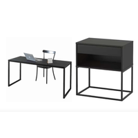 COMBO Velador Farala + Escritorio Industrial 125cm Ventitas Home Negro