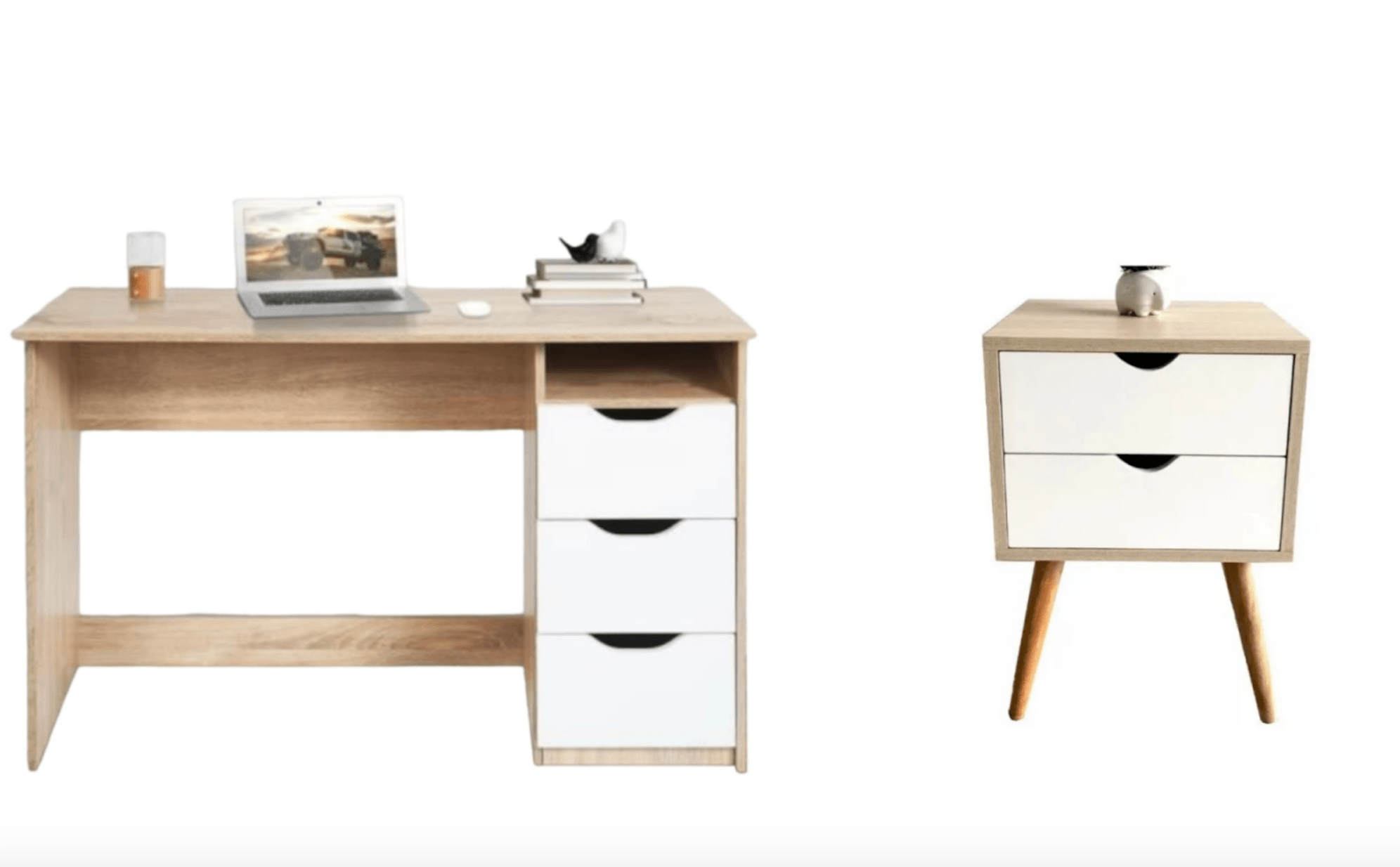 COMBO Velador Vintage Luna + Escritorio Izaro Ventitas Home Duna