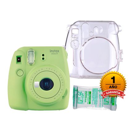 Camara Fujifilm Mini 9 Instax Cobalt Blue+Pelicula x10un+Estuche Trans -  Promart