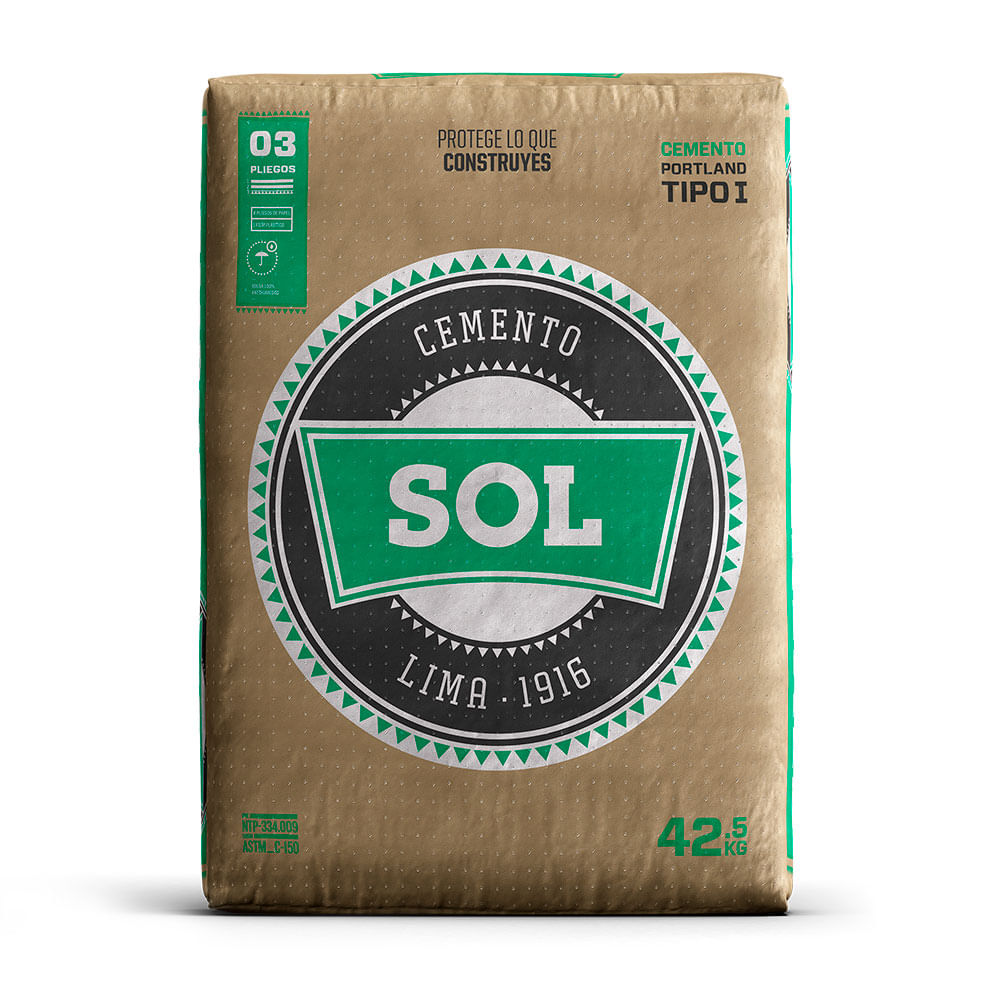 Cemento Sol Portland Tipo I 42.5 kg