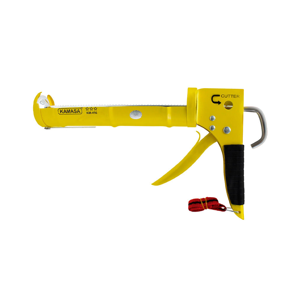 Aplicador de Silicona Kamasa en Metal Amarillo