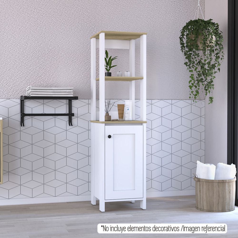 Organizador Bath Bi-Color 1 Puerta - Duna / Blanco