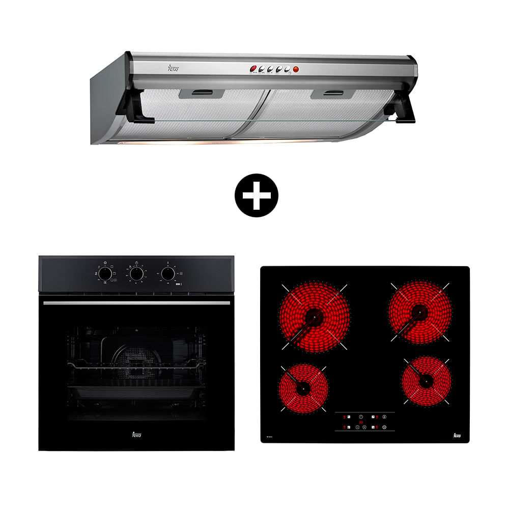 Tricombo Teka Cocina + Campana + Horno eléctrico C6310 Tb6415 Hsb 610