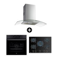 Tricombo Cocina + Campana + Horno eléctrico NC980 GBC 75030 KBB Hsb610 Teka