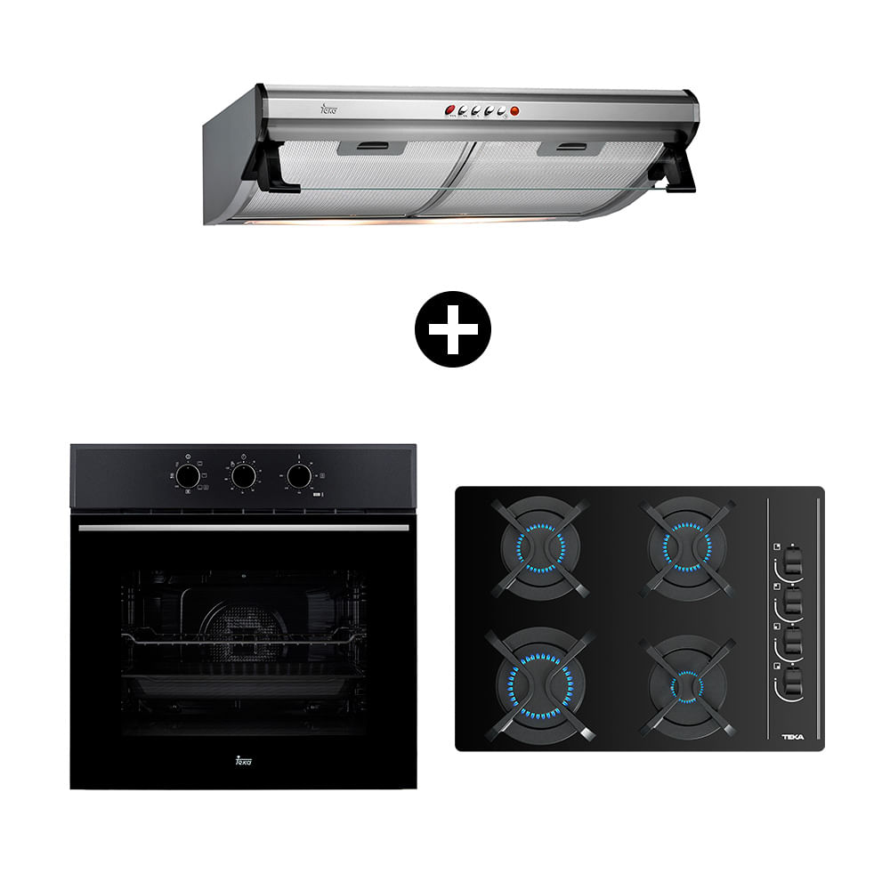 Tricombo Teka Cocina + Campana + Horno eléctrico C6310 Gbc 64003 Kib Hsb 610