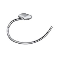 Toallero Oval Vainsa Acero Cromado Brillante Plata 19x10cm