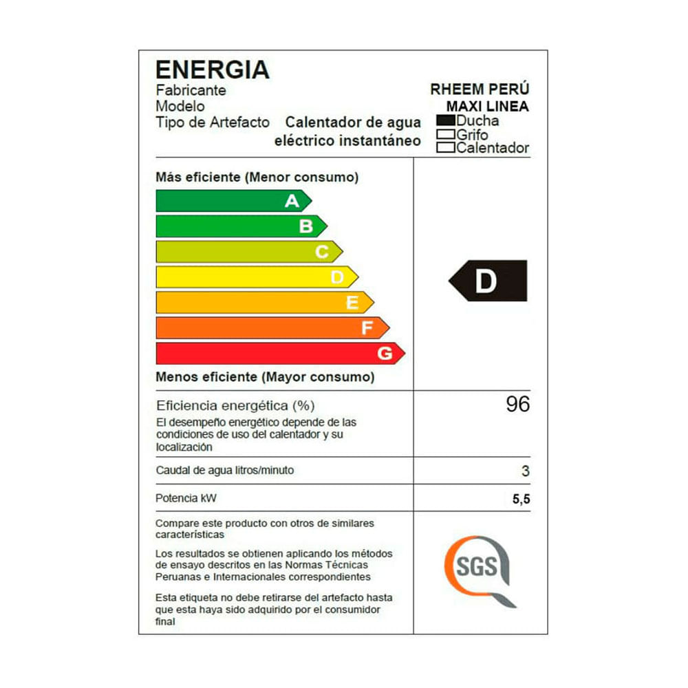 Ducha Eléctrica Bryant Maxi Línea - Promart