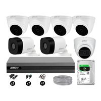 Cámaras Seguridad Kit 7 Dahua Full Hd 1tb 1 Cámara con Audio Completo