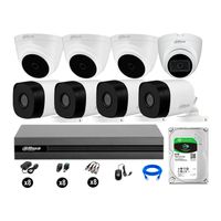 Cámaras Seguridad Kit 8 Dahua Full Hd 2tb 1 Cámara con Audio