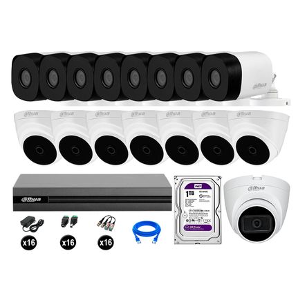 Cámaras Seguridad Kit 16 Dahua Hd 720p 1tb 1 Cámara con Audio