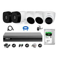 Cámaras Seguridad Kit 5 Dahua Full Hd 2tb 1 Cámara con Audio
