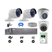 Cámaras de Seguridad Hikvision Kit 5 Vigilancia Full Hd Oferta 1 Cámara con Audio