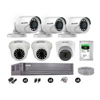 Cámaras de Seguridad Hikvision Kit 6 Vigilancia Full Hd 2Tb 1 Cámara con Audio Completo