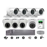 Cámaras de Seguridad Hikvision Kit 8 Vigilancia Full Hd 1Tb 1 Cámara con Audio Completo