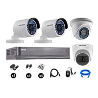 Cámaras de Seguridad Hikvision Kit 5 Vigilancia Full Hd 1Tb 1 Cámara con Audio