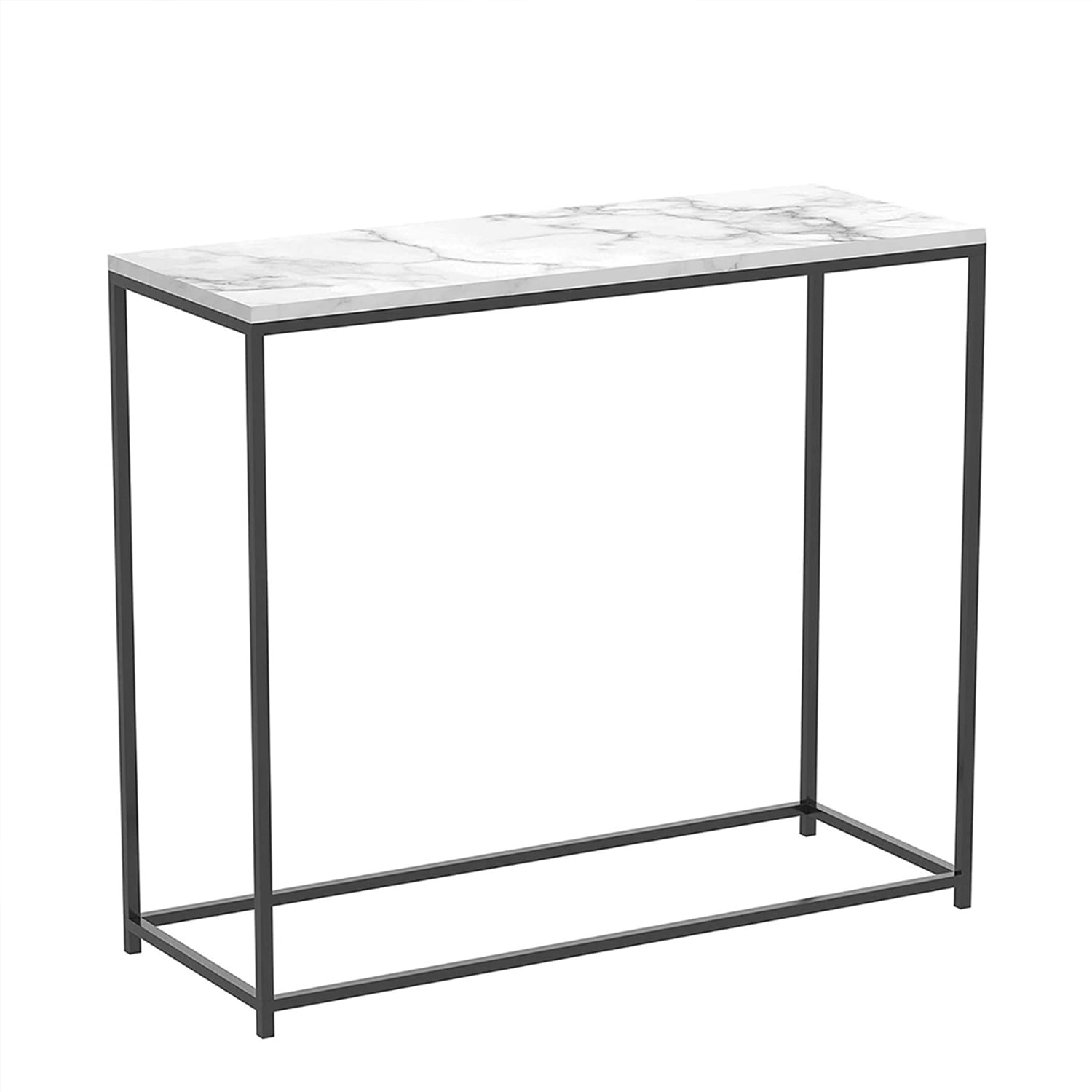 Consola Decor Mesas Slim Mármol Blanco