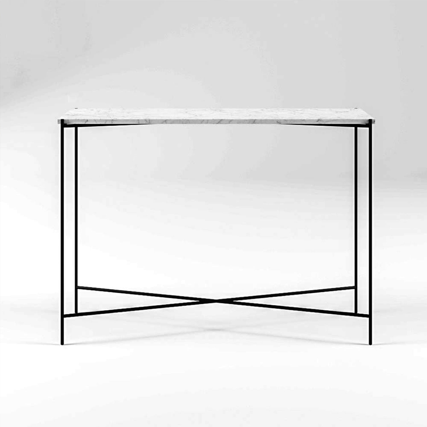 Consola Decor Mesas Cross Mármol Blanco