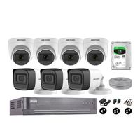 Kit 7 Cámaras de Seguridad Hikvision Audio Incorporado Full Hd 1080P Vigilancia Disco 1Tb