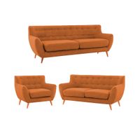 Juego de sala formashome Elit02 3-2-1 Naranja