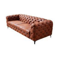 Sofa Chesterfield Bangot 3 Cuerpos  FormasHome Tabaco