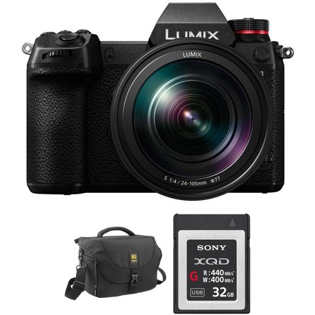 Cámara Mirrorless Panasonic Lumix S1 con Lente 24 105Mm y Kit de Accesorios