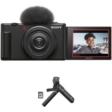 Cámara de Vlogging Sony Zv 1F con Kit de Accesorios para Vlogger Negro Cámara de Vlogging Sony Zv 1F con Kit de Accesorios para Vlogger Negro
