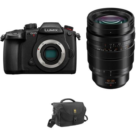 Cámara Mirrorless Panasonic Lumix Gh5 Ii con Kit de Lente 10 25Mm y Bolsa