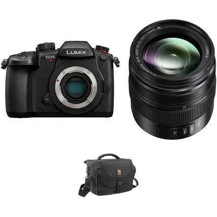 Cámara Mirrorless Panasonic Lumix Gh5 Ii con Lentes 12 35Mm y Kit con Bolsa