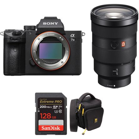 Cámara Sony Mirrorless A7 Iii con Lente 24 70Mm F 2.8 y Kit de Accesorios