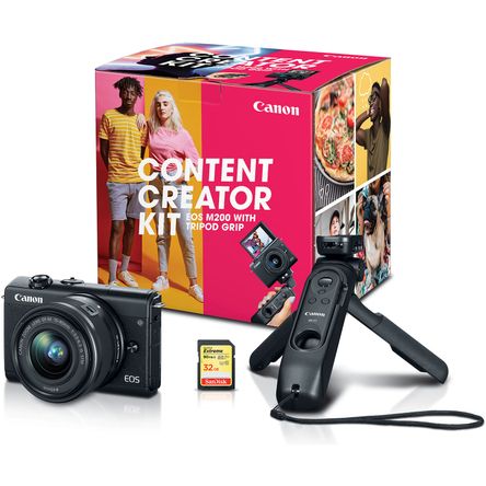 Cámara Mirrorless Canon Eos M200 Content Creator Kit Negro