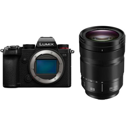 Cámara Mirrorless Panasonic Lumix S5 con Lente de 24 105Mm F 4