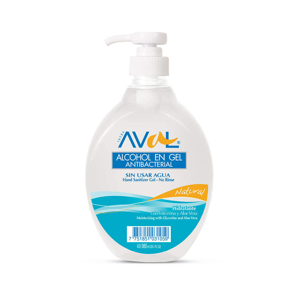 Alcohol en gel Natural 380ml Aval