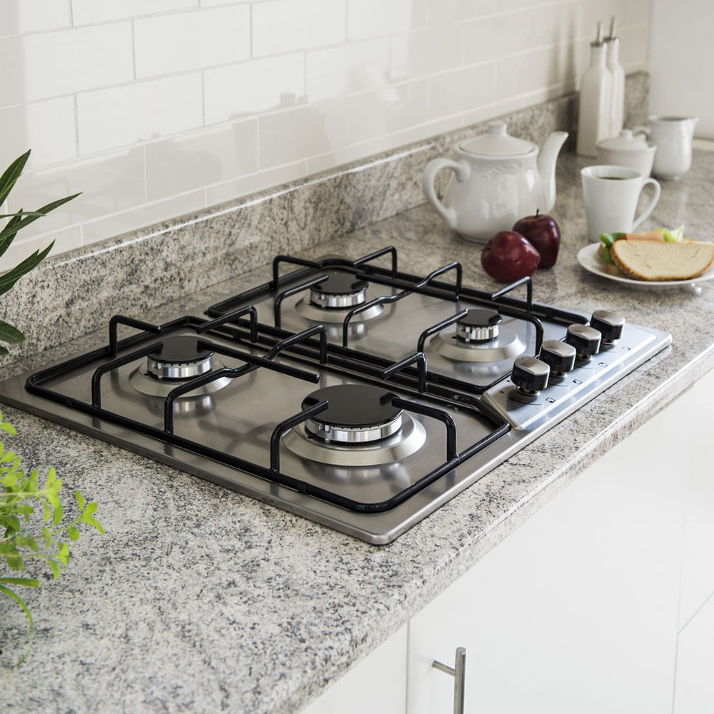 Cocina empotrable acero inox. 60 cm 4 hornillas - Promart